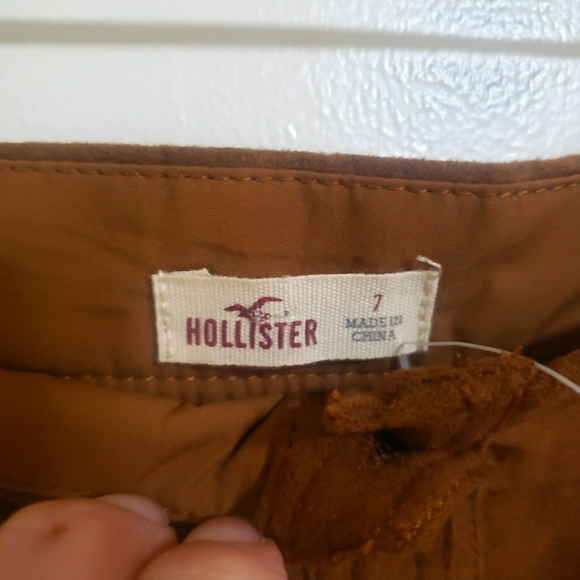 NWT Hollister Faux Suede Button Front A Line Mini Skirt - Picture 3 of 5